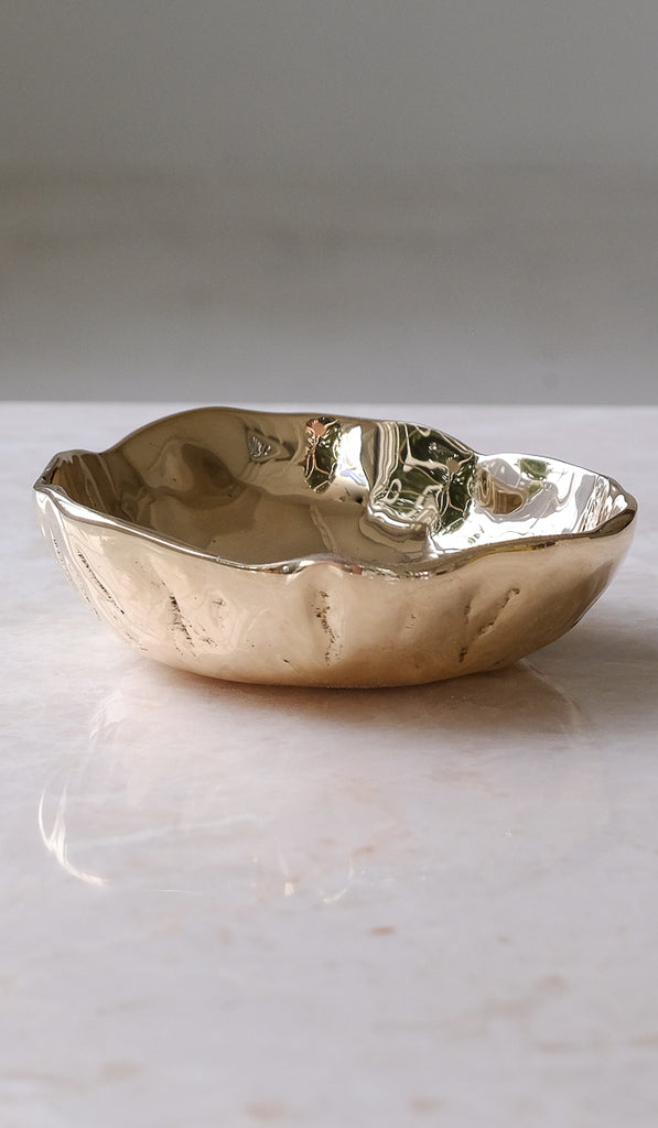 Nancy Pearce Small Furrowed Cast Bronze Bowl