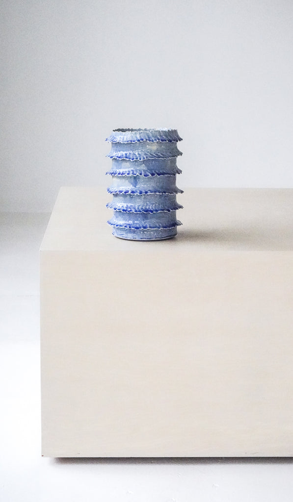 Nathalee Paolinelli Blue Torn Tier Vessel No. 3