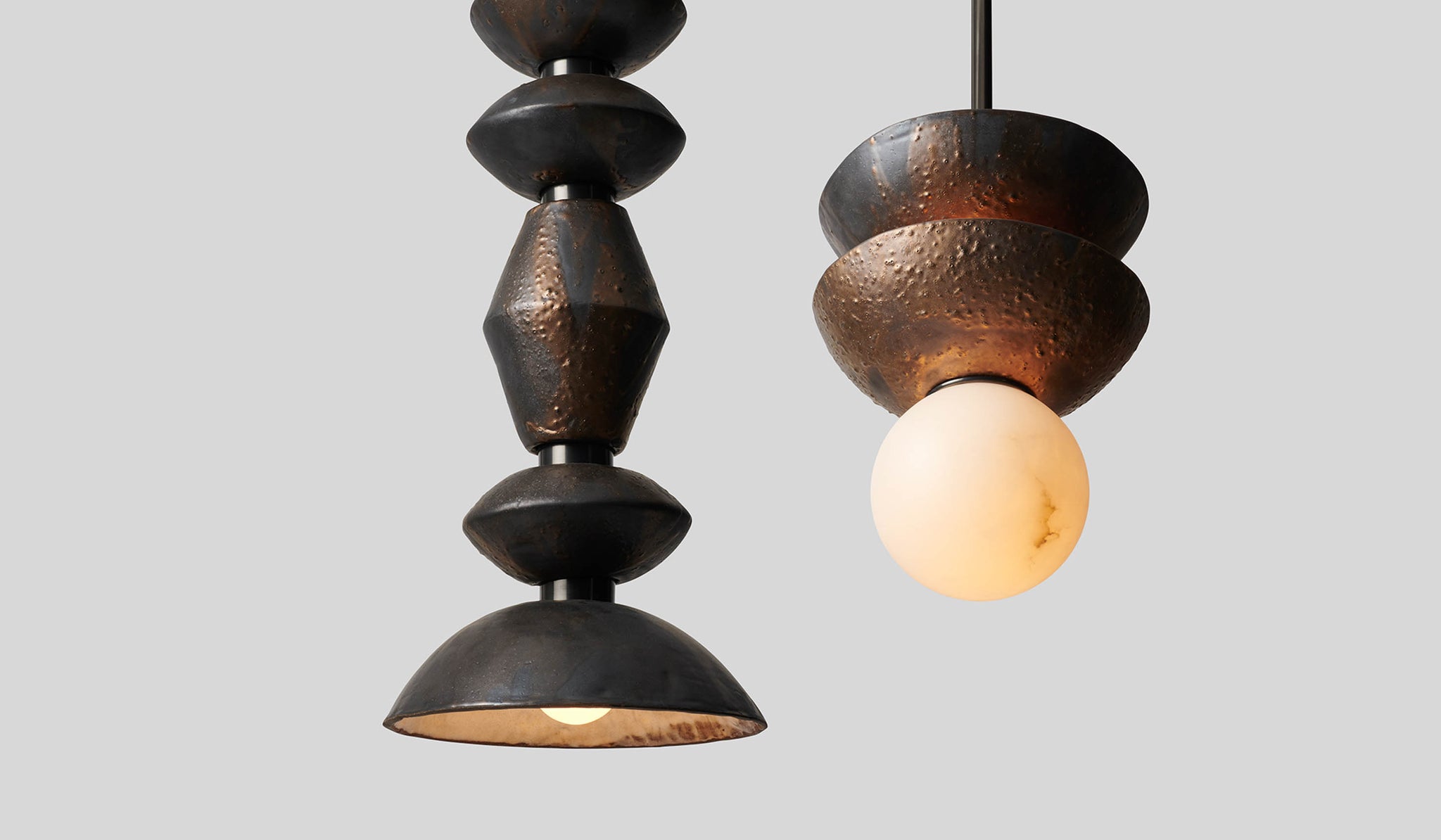 Rosie Li Pilar Mixed 06 Column Round Pendant