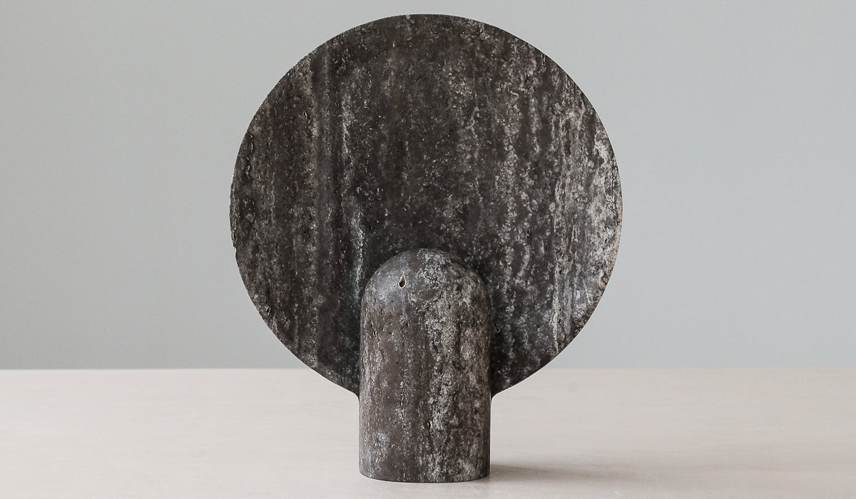 Studio Henry Wilson Black Travertine Surface Sconce Table Lamp
