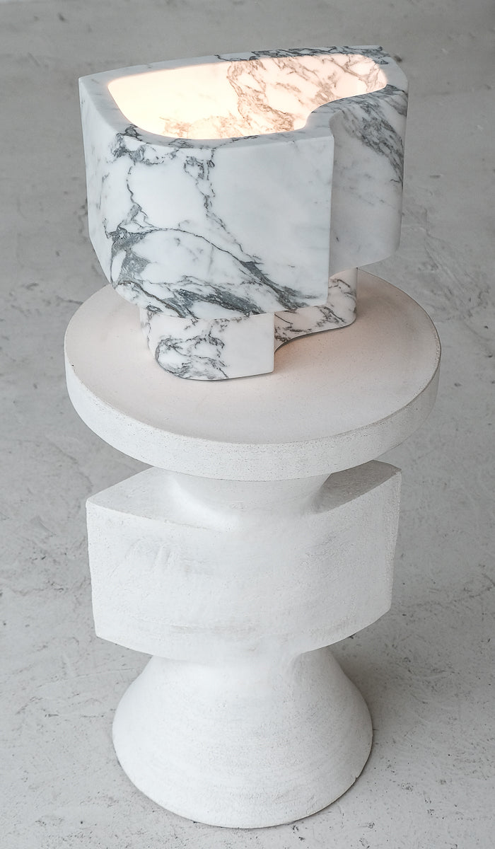 IN STOCK Studio Henry Wilson Arabescato Offset Table Lamp