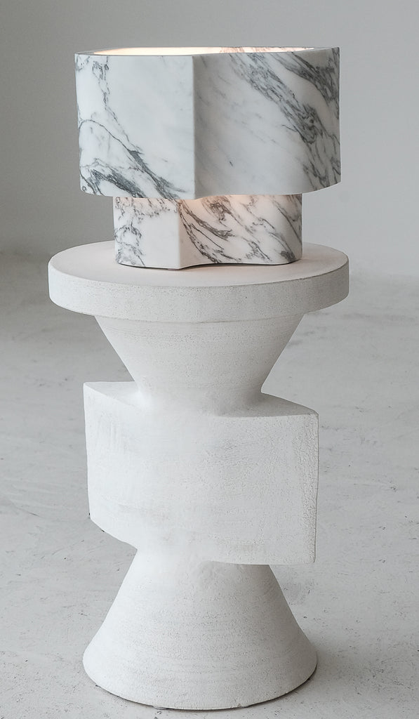 IN STOCK Studio Henry Wilson Arabescato Offset Table Lamp