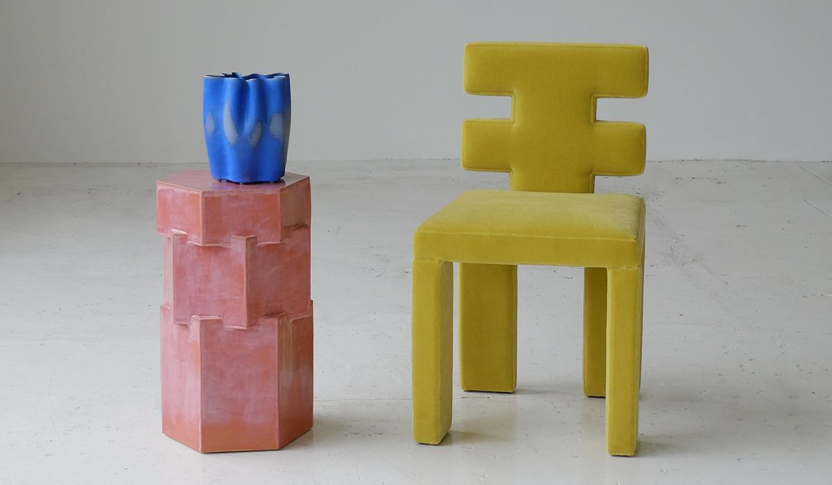 B Zippy Sunset Pink Tall Triple Tier Hex Side Table
