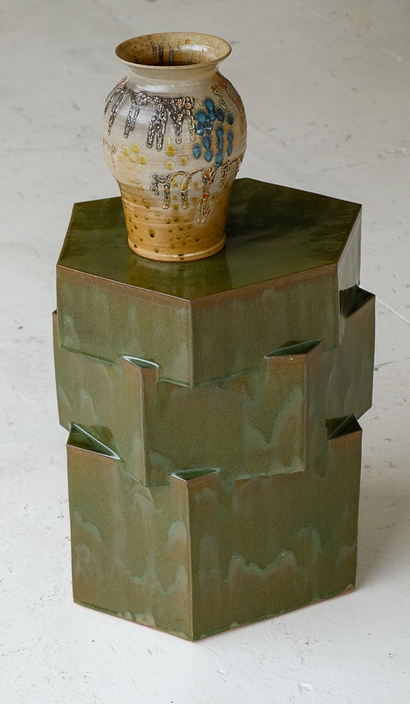 B Zippy Aniline Green XL Tall Triple Tier Hex Side Table - Spartan Shop