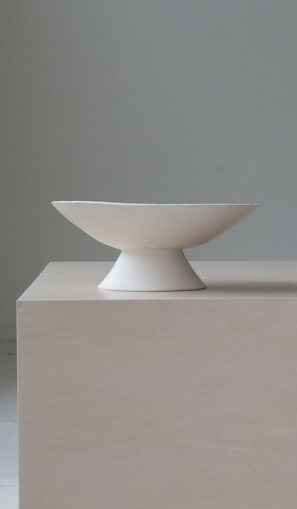 Danny Kaplan Stone White Tall Footed Bowl