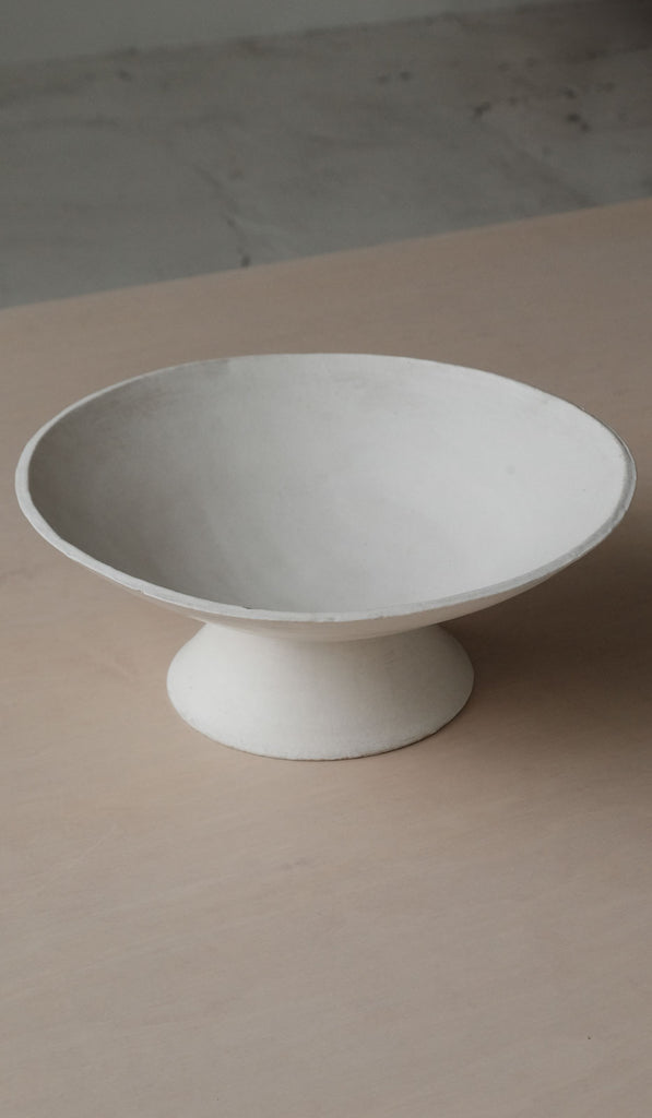 Danny Kaplan Stone White Tall Footed Bowl