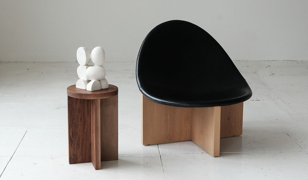 Material Round Narrow Foundation Stool / Side Table