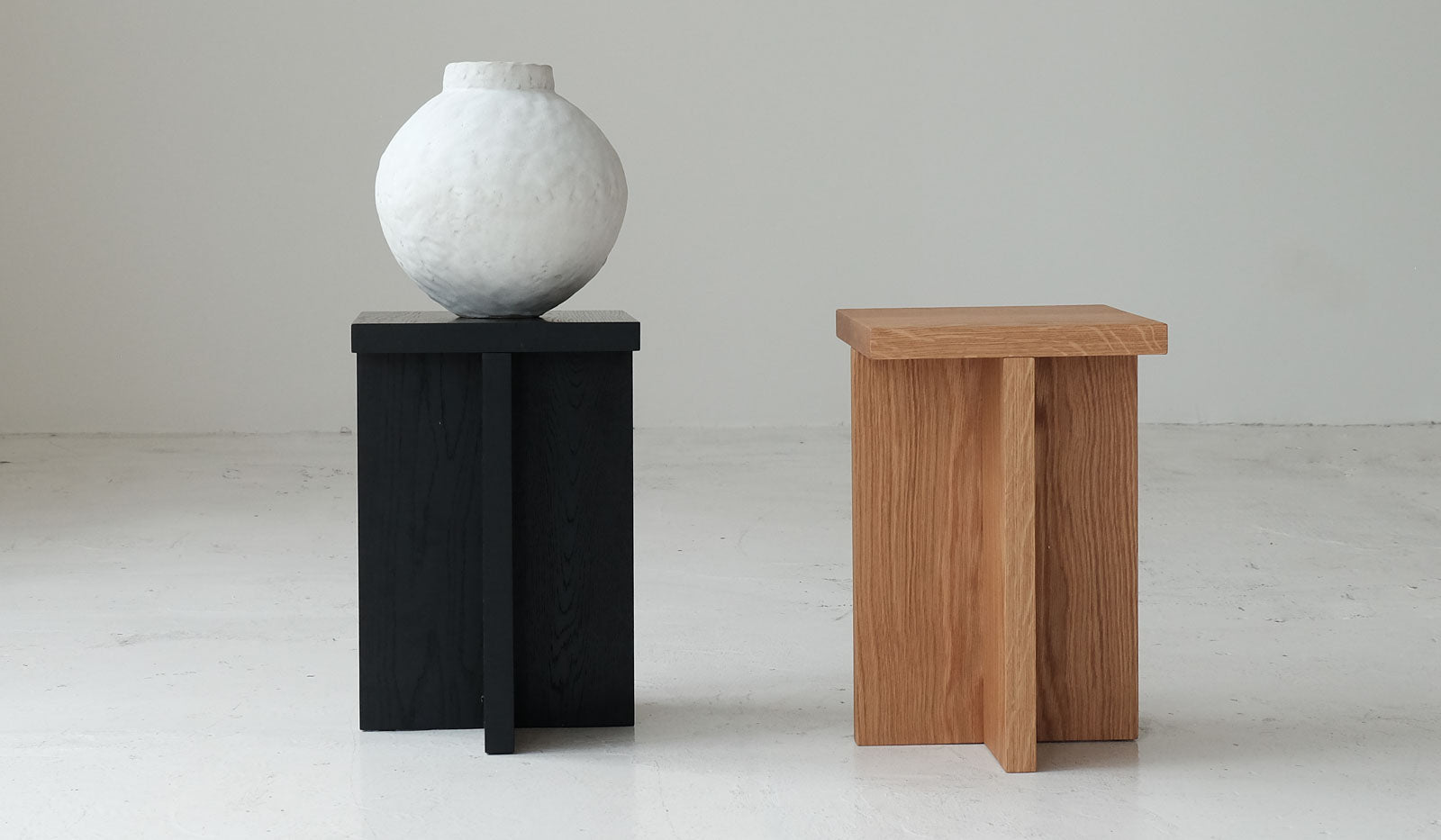 Material Square Foundation Stool / Side Table