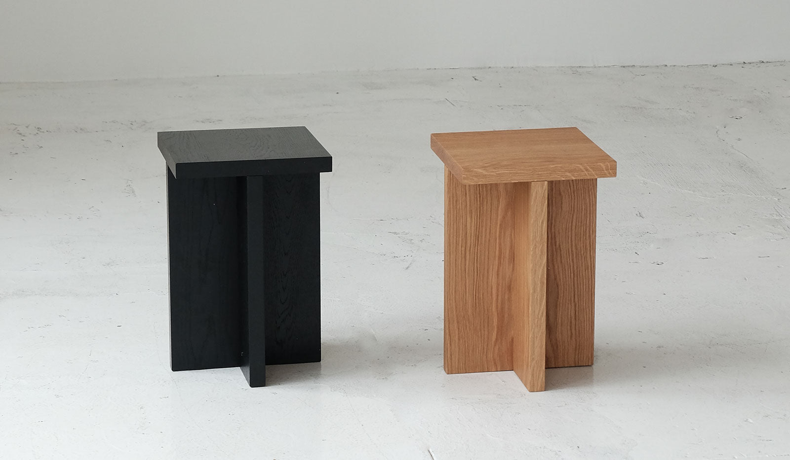 Material Square Foundation Stool / Side Table