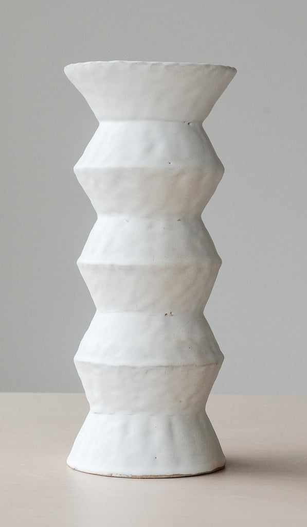 Giselle Hicks White Zig Zag Vessel No. 2