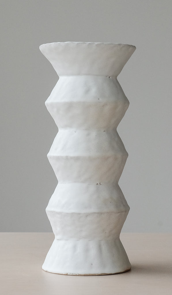 Giselle Hicks White Zig Zag Vessel No. 2