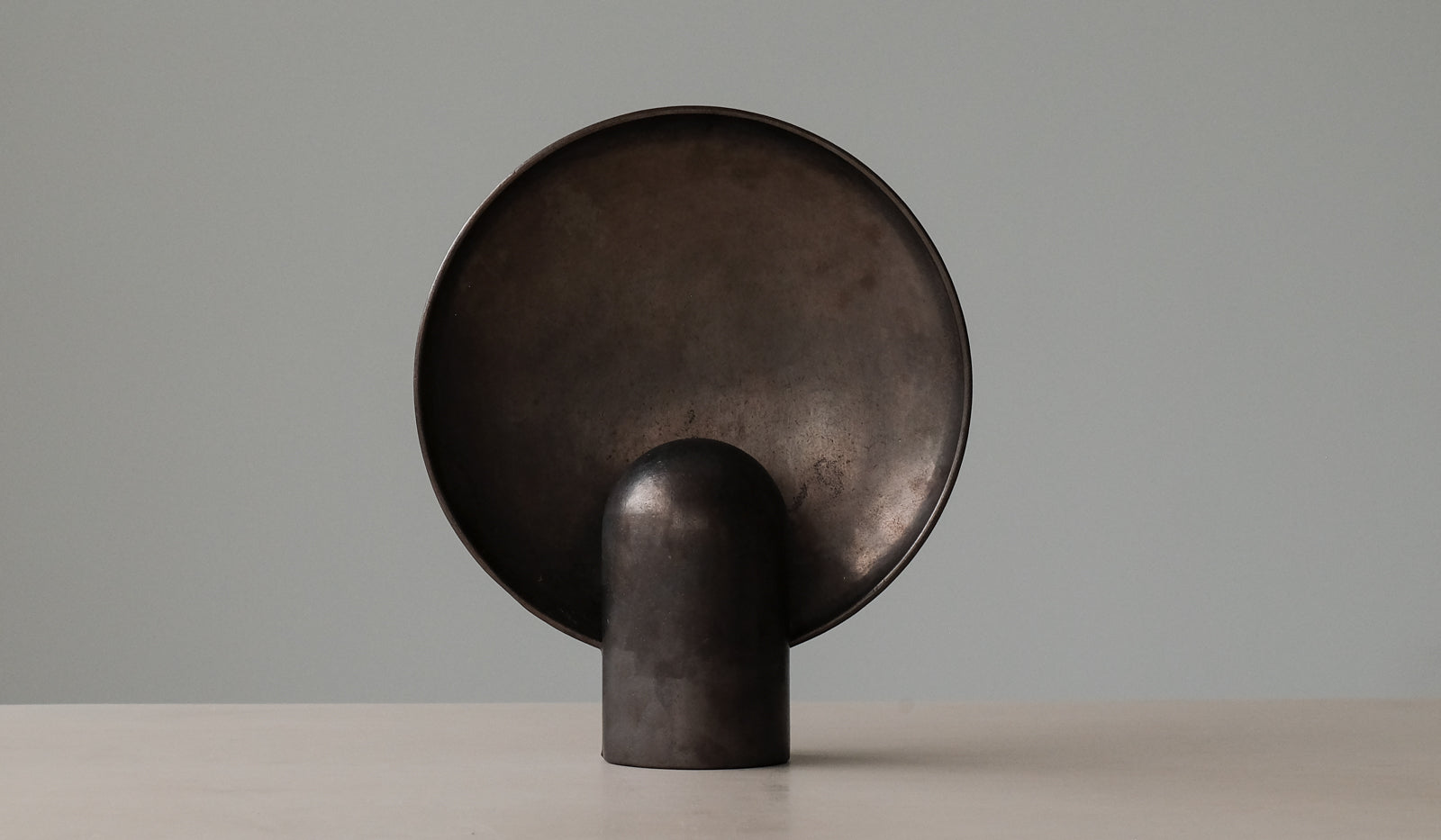 Studio Henry Wilson Blackened Cast Bronze Surface Sconce Table Lamp