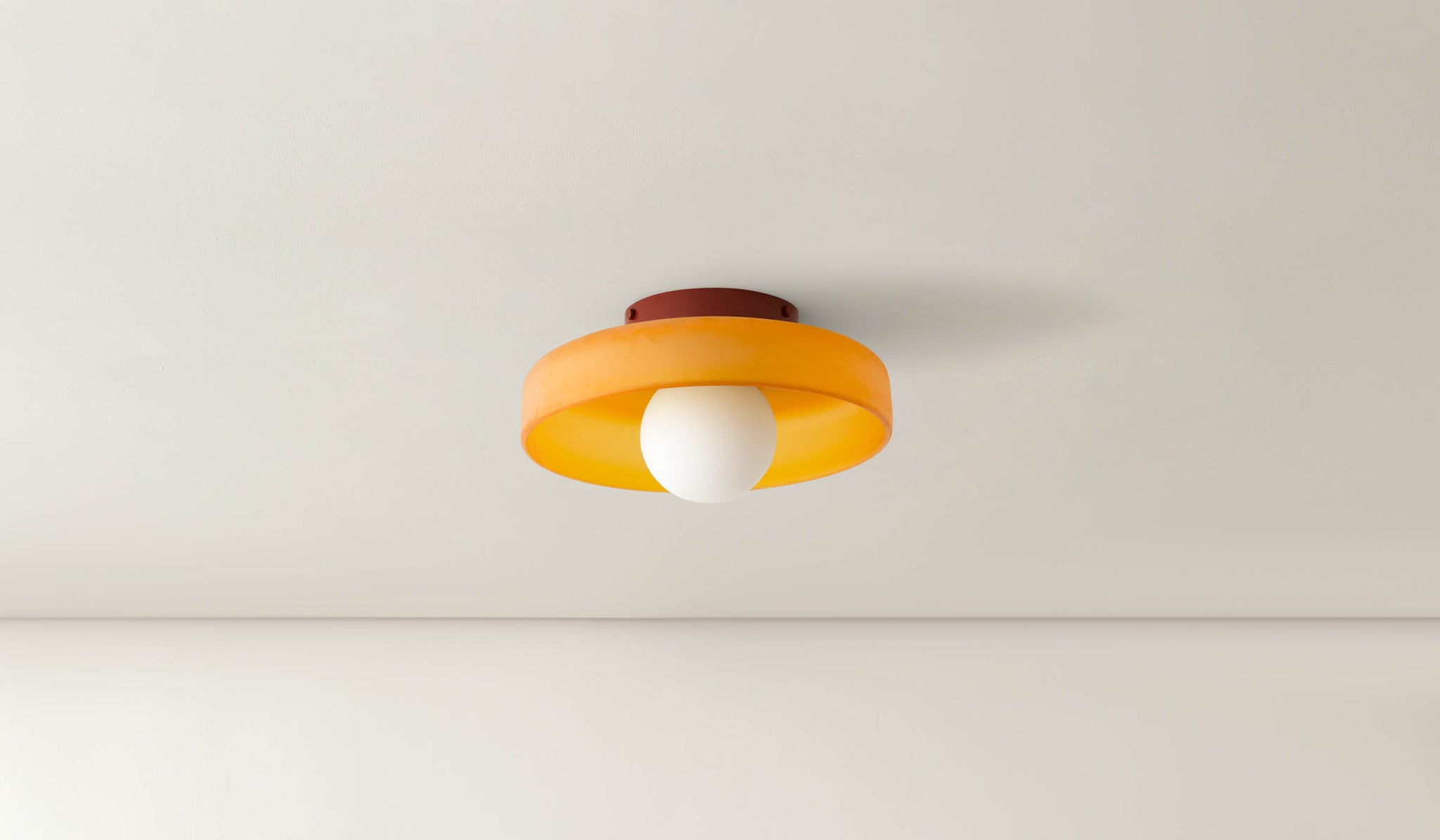 In Common With Sandblasted Amber Glass Disc Surface Mount