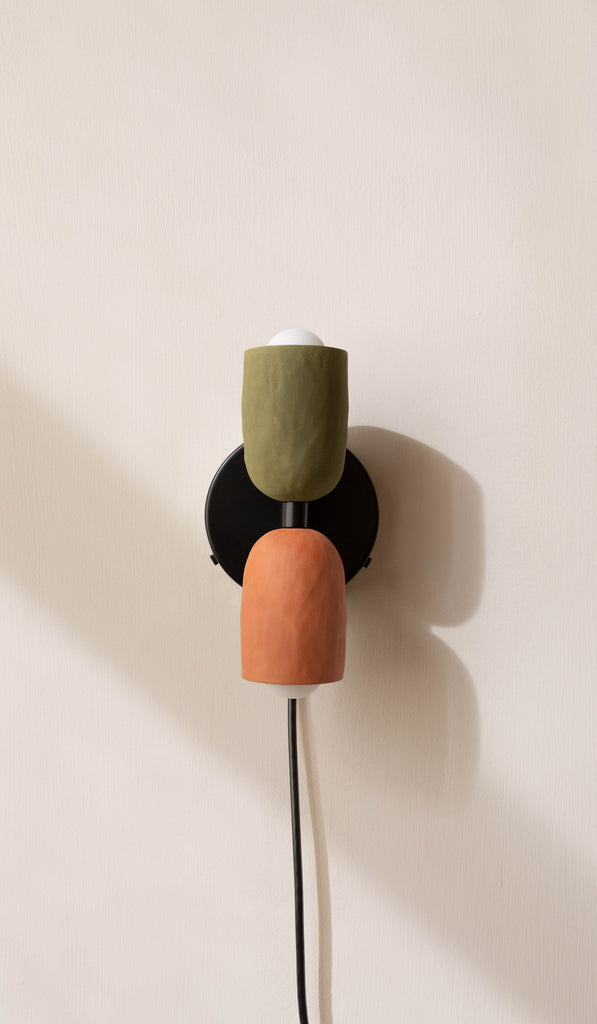 In Common With Ceramic Up Down Sconce - Plug In