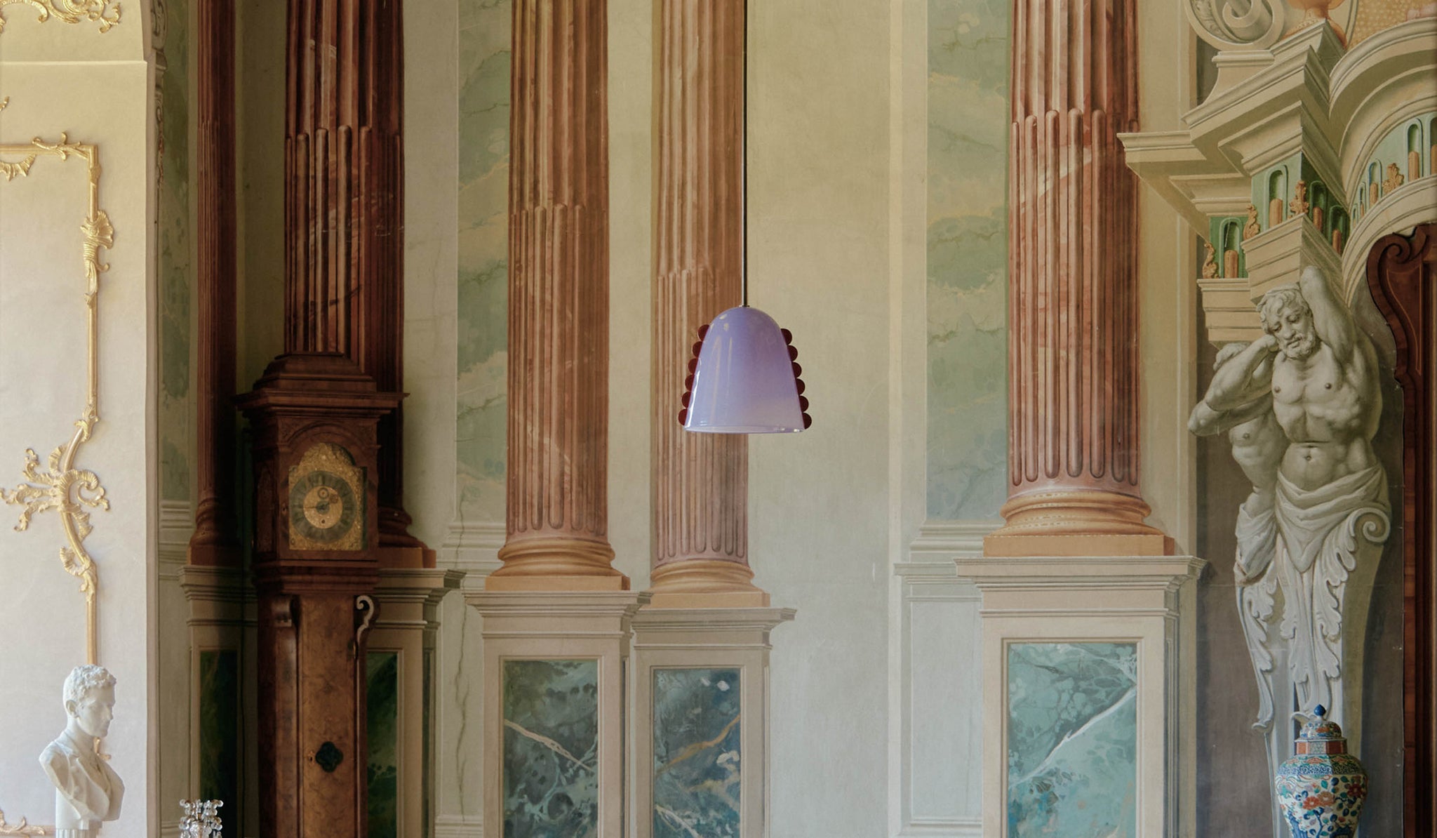 In Common With Large Blown Glass Calla Pendant