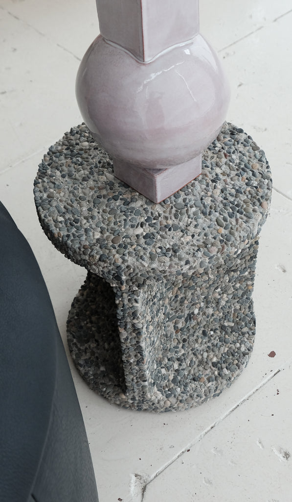 Jeff Martin Joinery Exposed Aggregate Neolith Stool / Side Table