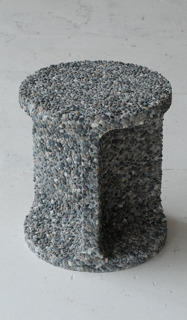 Jeff Martin Joinery Exposed Aggregate Neolith Stool / Side Table