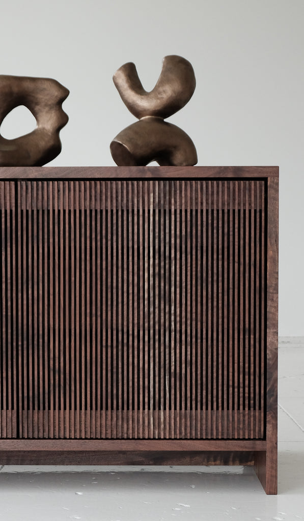 Material Oregon Walnut Slatted Credenza