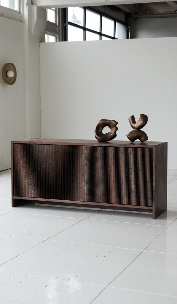 Material Oregon Walnut Slatted Credenza