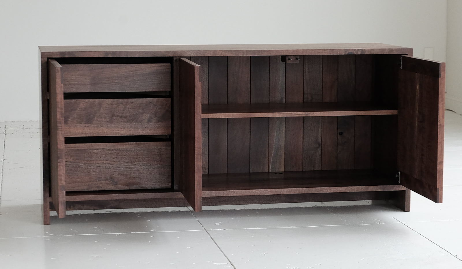 Material Oregon Walnut Slatted Credenza