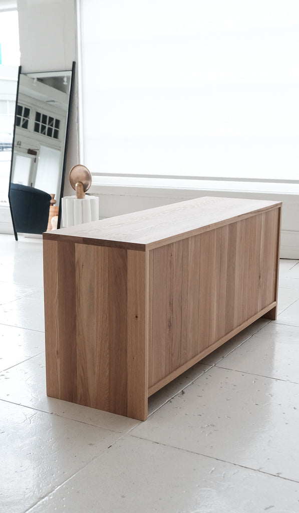 Material Oak Slatted Credenza