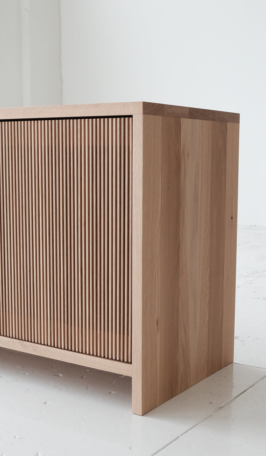 Material Oak Slatted Credenza