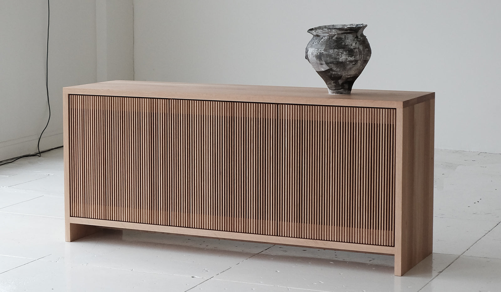 Material Oak Slatted Credenza