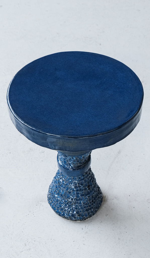Mother of God Indigo Pedestal Table No. 2