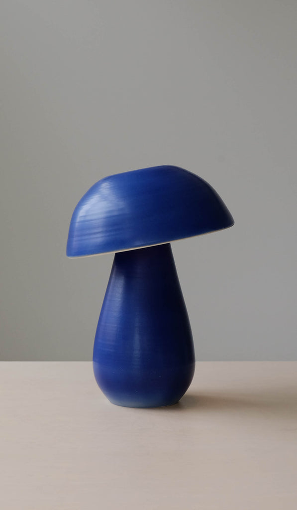 Nicholas Bijan Pourfard Cobalt Blue Mushroom Table Lamp