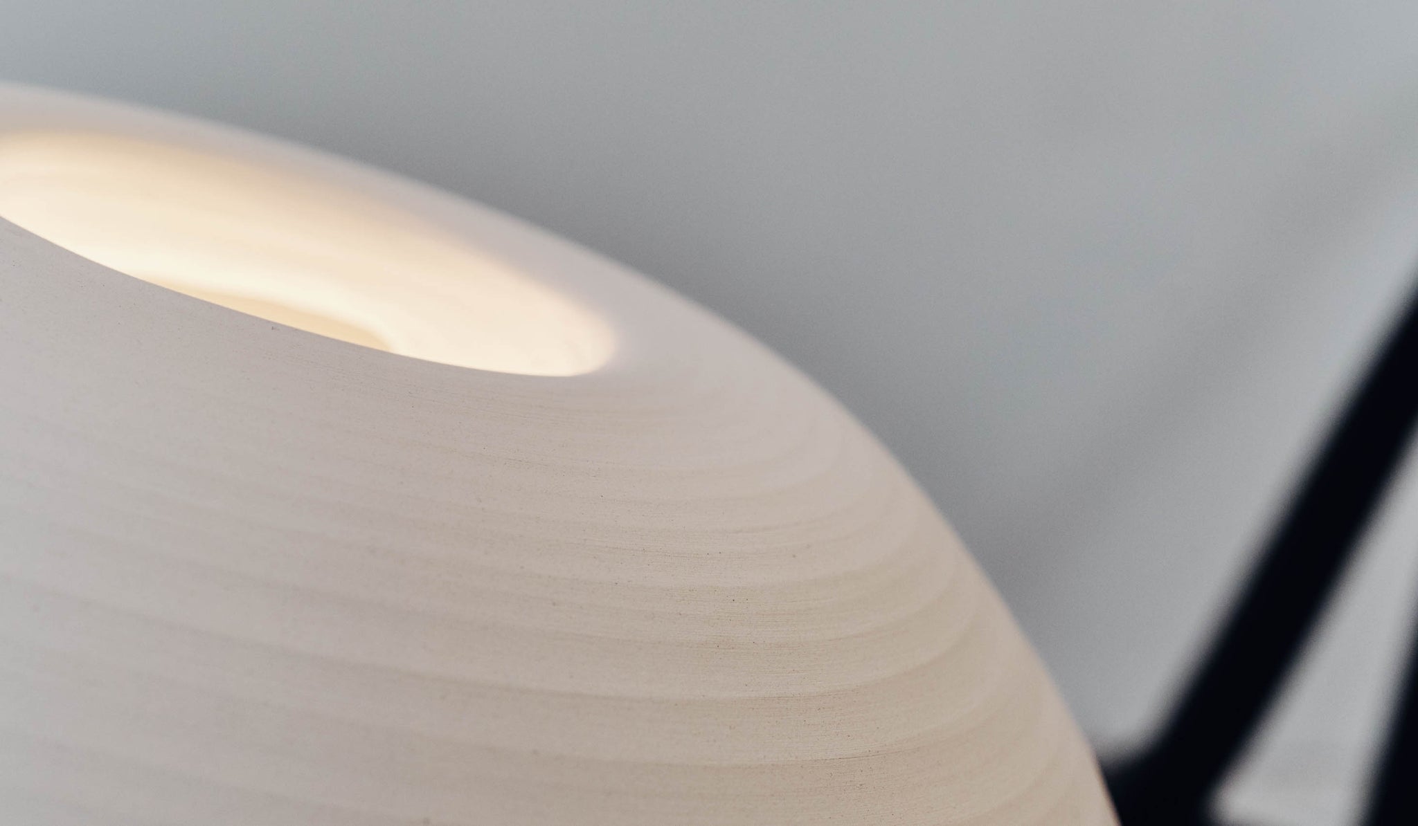Nicholas Bijan Pourfard White Mushroom Table Lamp