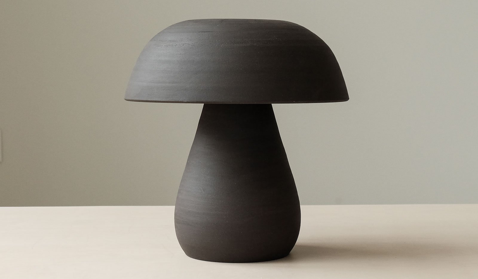 Nicholas Bijan Pourfard Dark Brown Mushroom Table Lamp