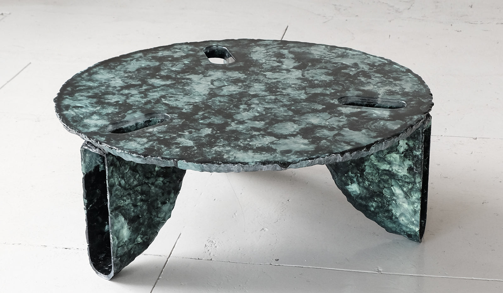 IN STOCK Ross Hansen Green Molded Coffee Table