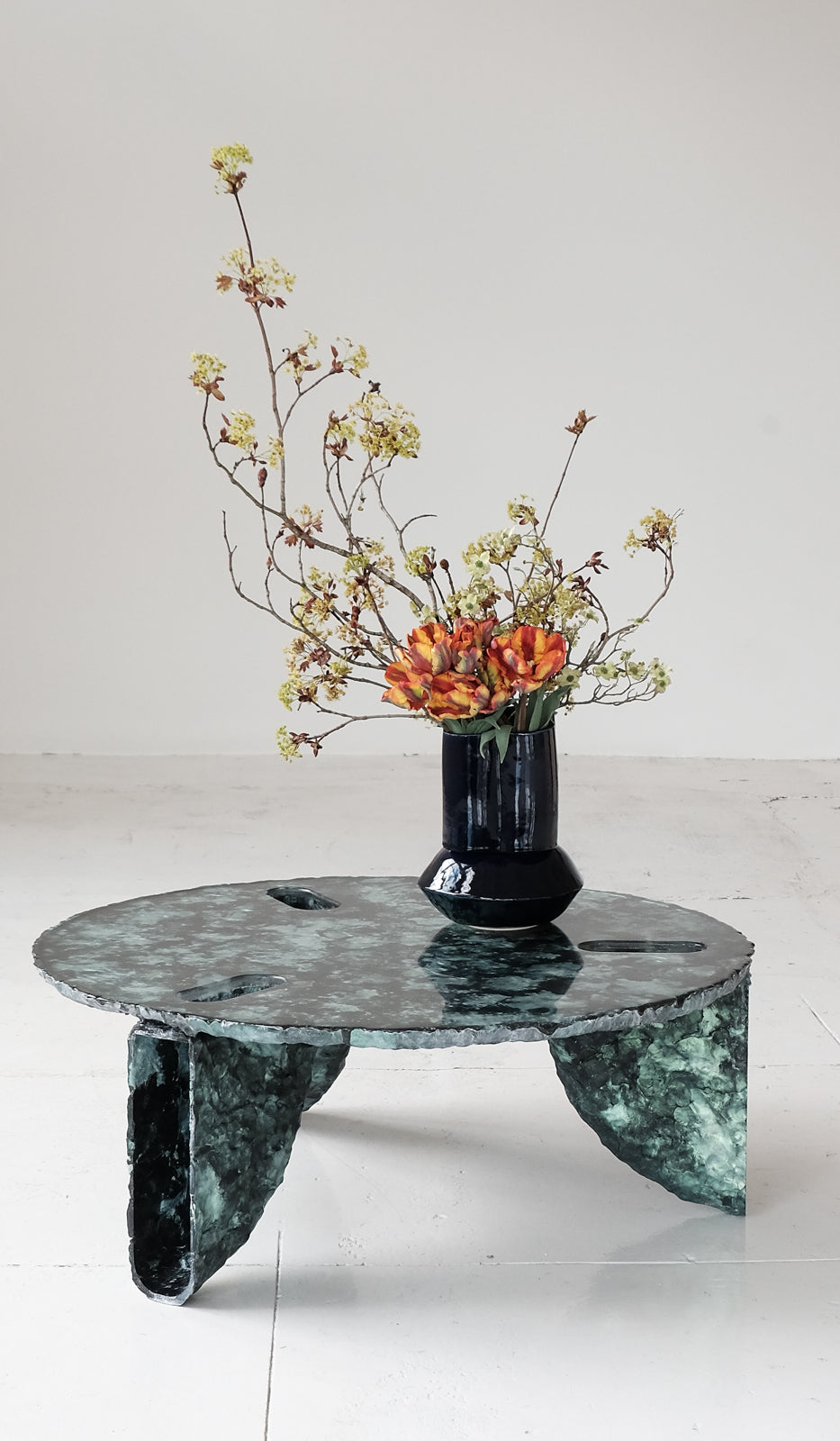 IN STOCK Ross Hansen Green Molded Coffee Table