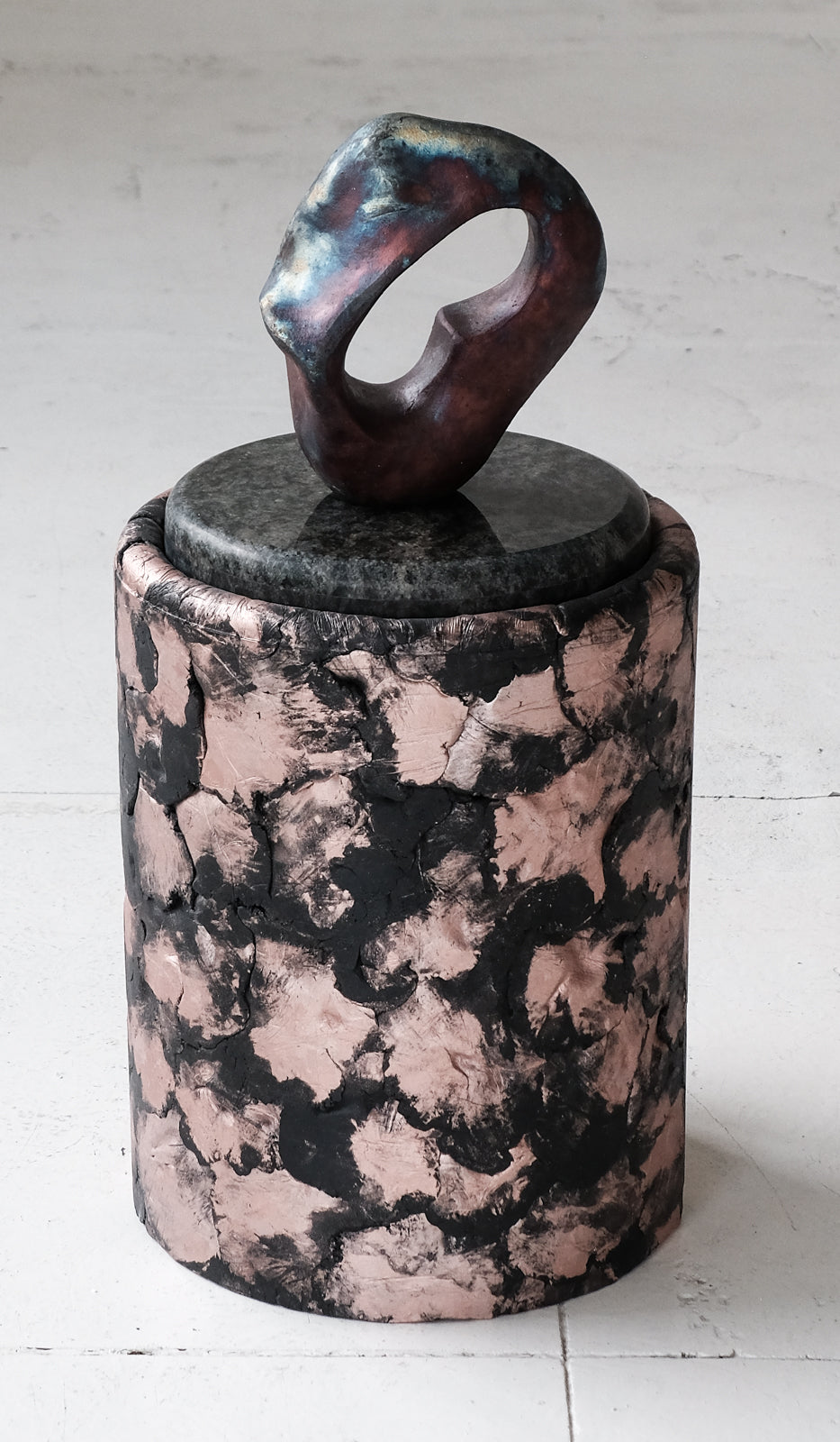 IN STOCK Ross Hansen Black Barrel Table