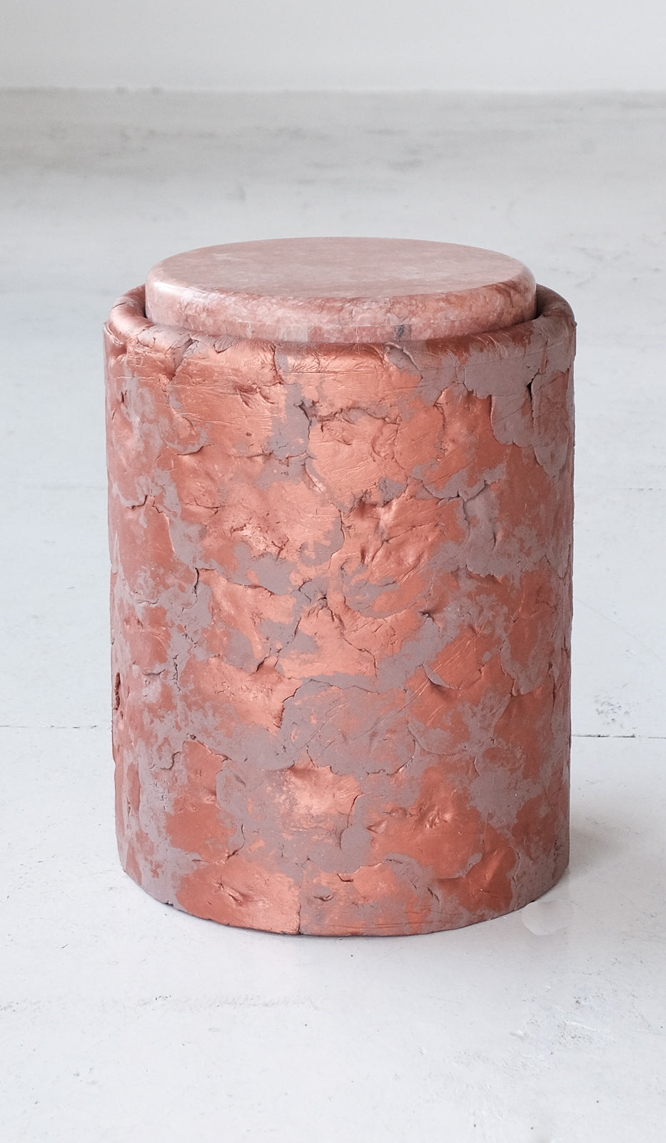 IN STOCK Ross Hansen Copper Barrel Table