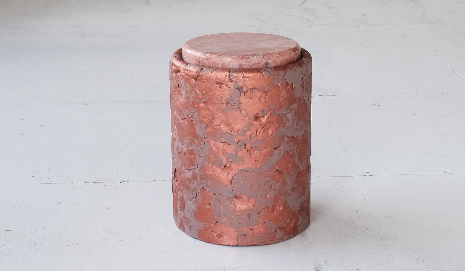 IN STOCK Ross Hansen Copper Barrel Table