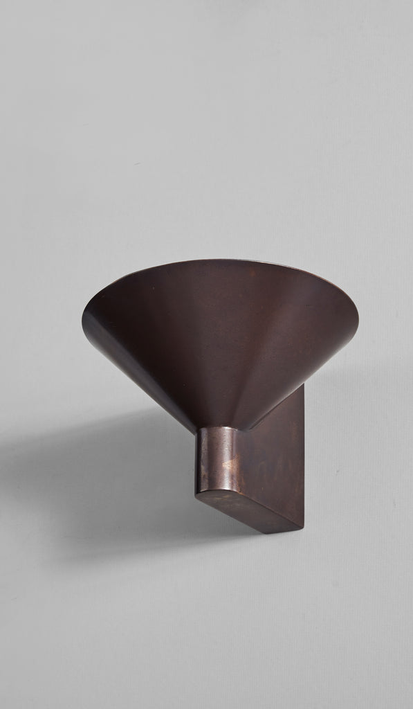 Studio Henry Wilson Blackened Cast Bronze Conical Wall Light