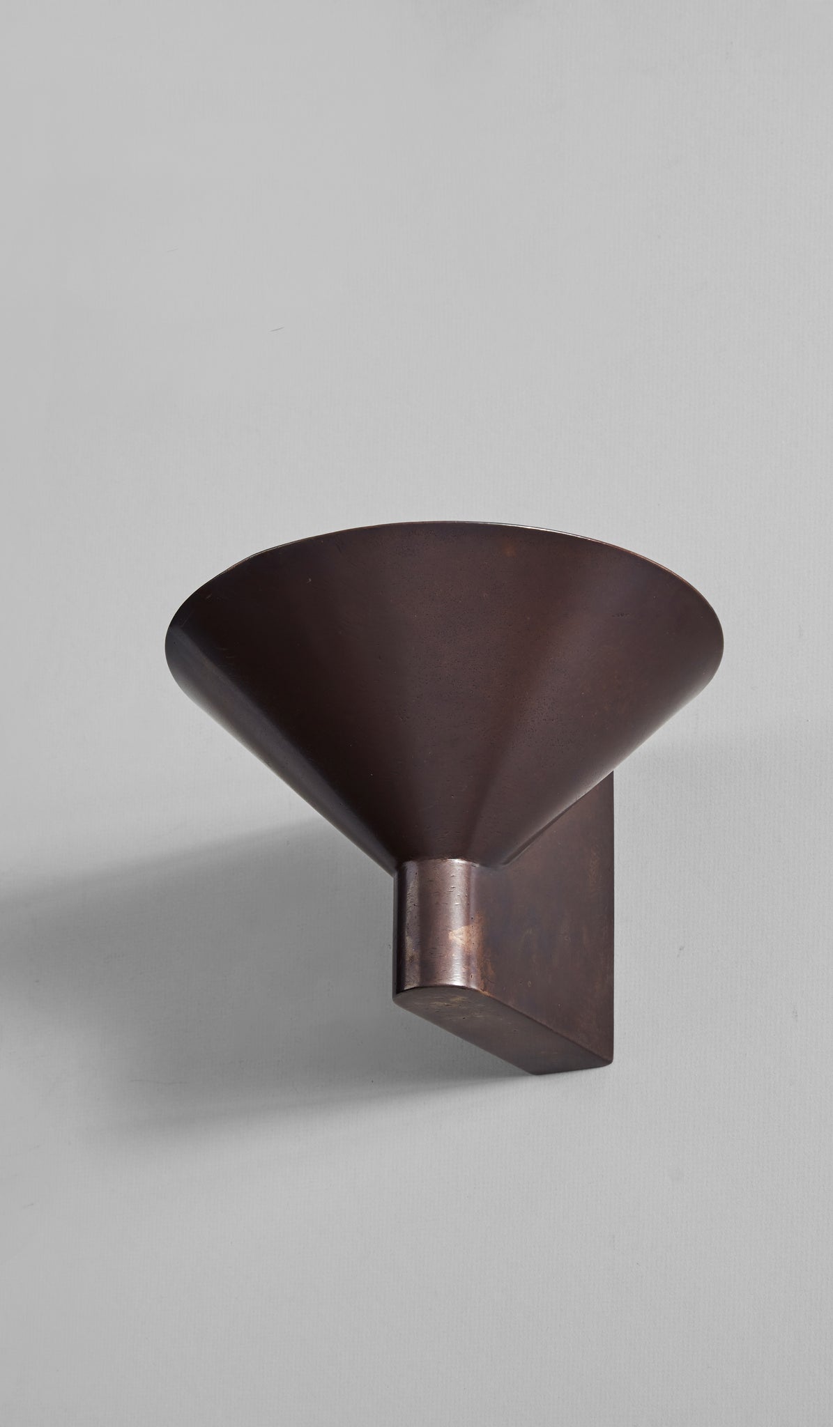 Studio Henry Wilson Blackened Cast Bronze Conical Wall Light