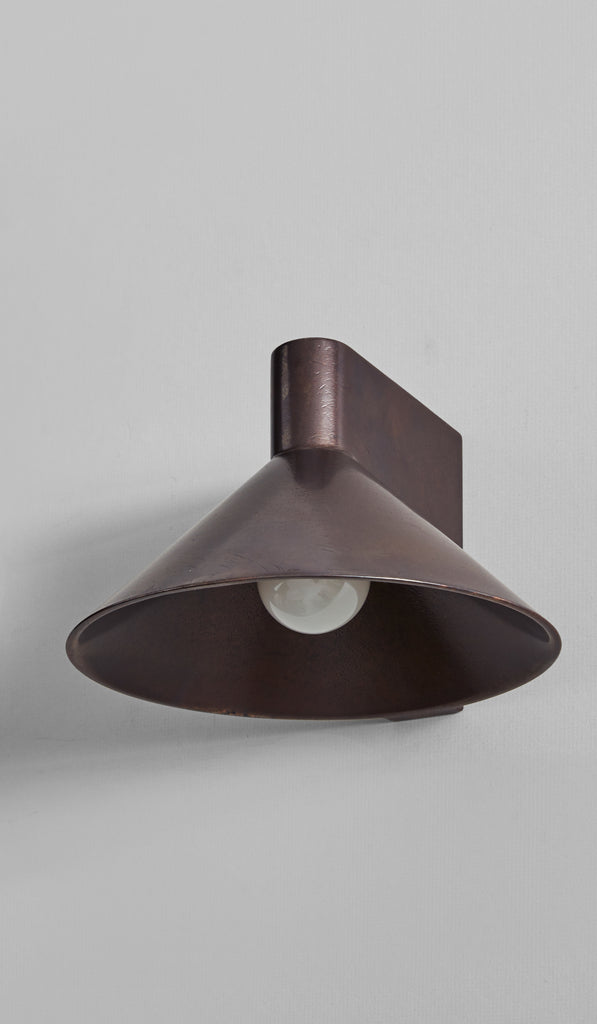 Studio Henry Wilson Blackened Cast Bronze Conical Wall Light