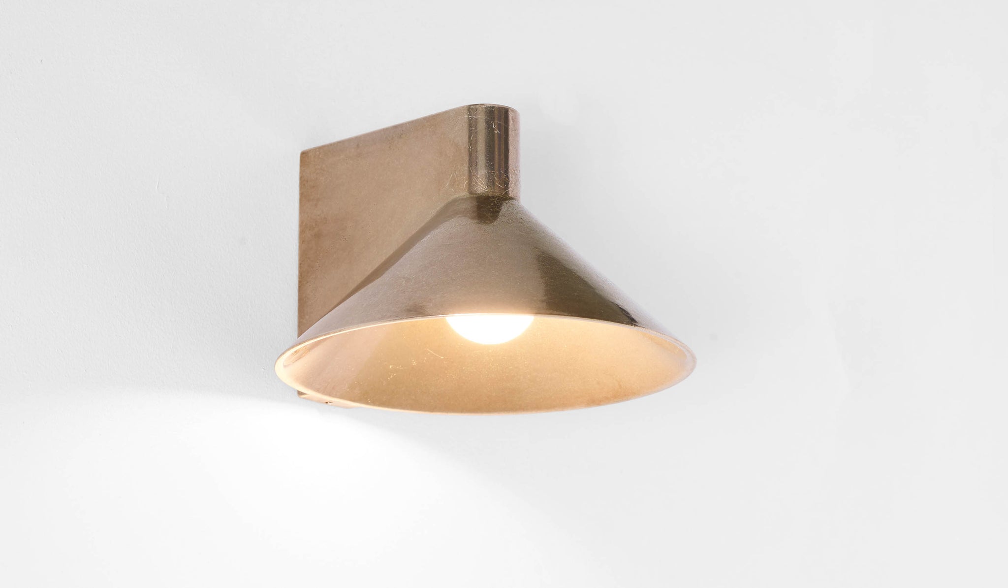 Studio Henry Wilson Polished Cast Bronze Conical Wall Light