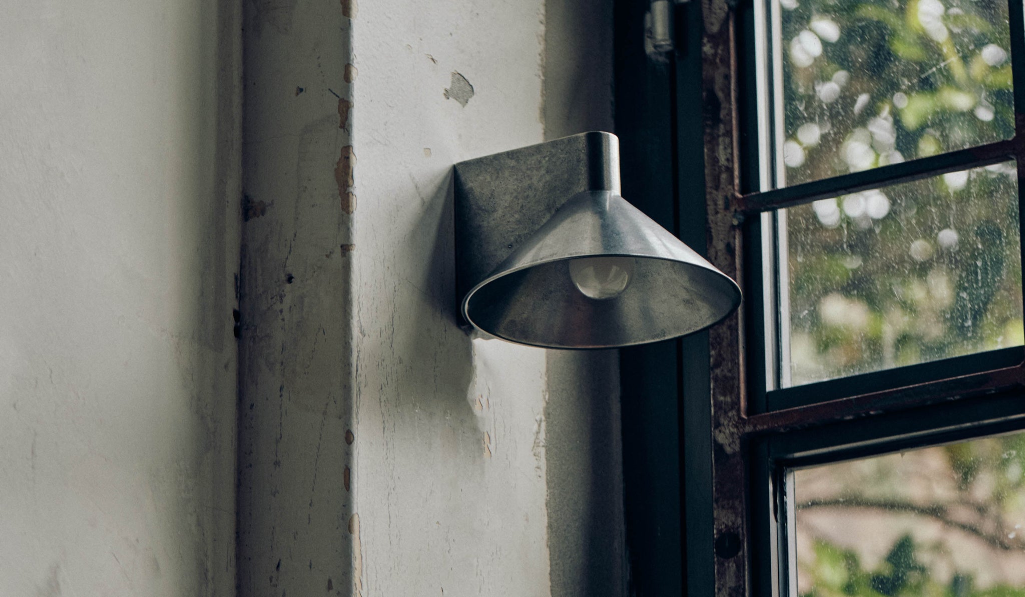 Studio Henry Wilson Polished Cast Stainless Steel Conical Wall Light