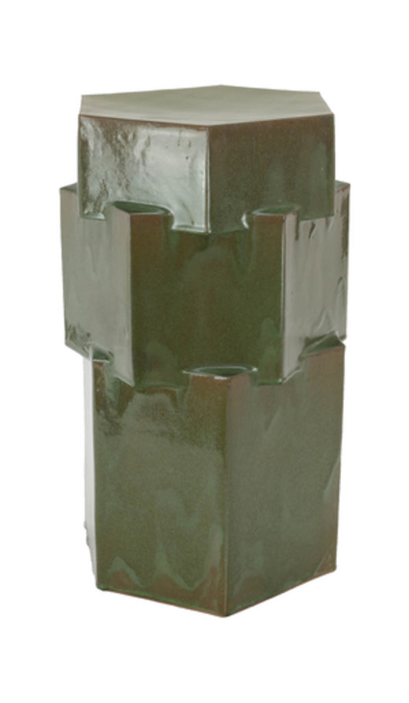 B Zippy Tall Triple Tier Hex Side Table