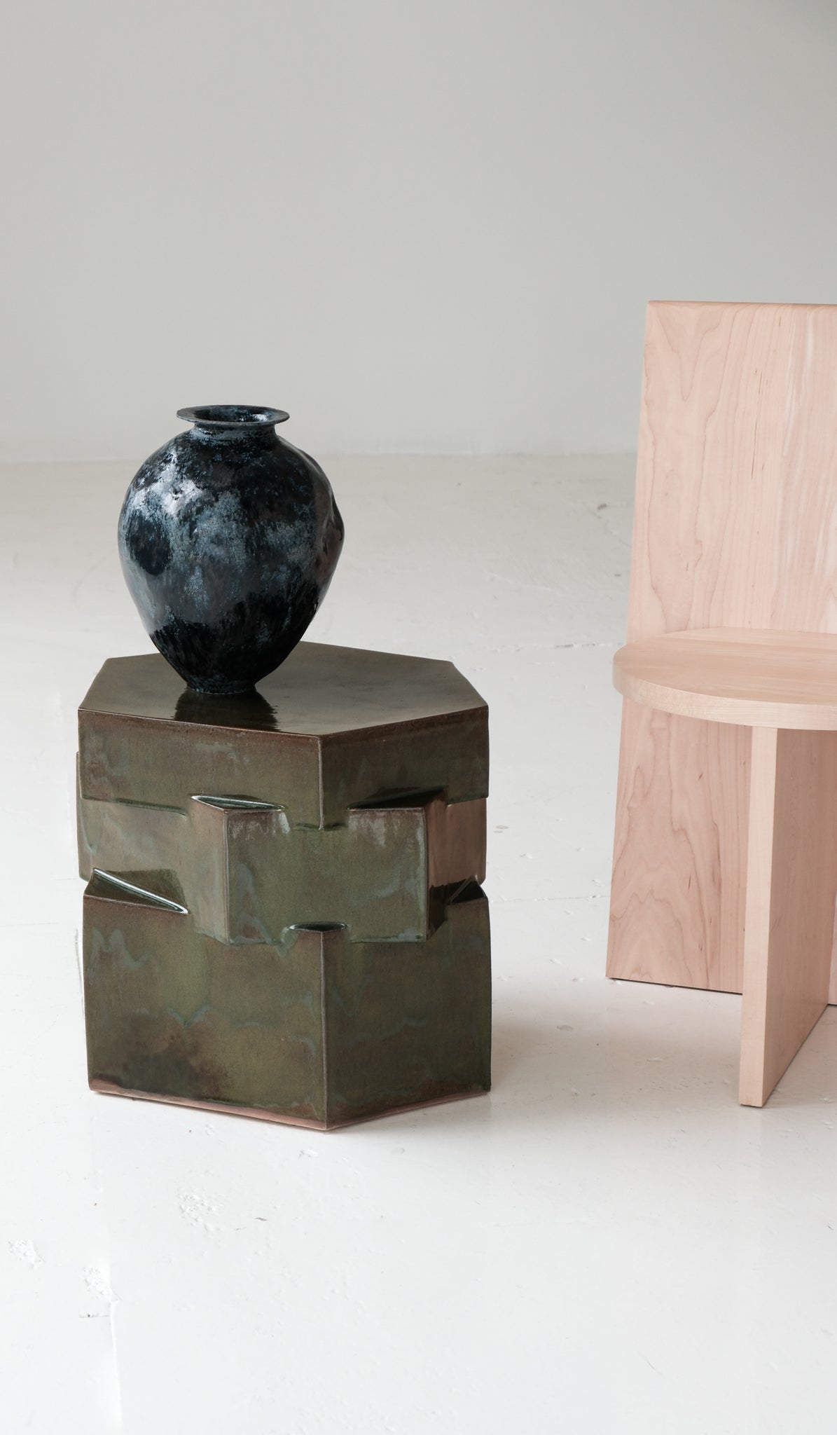 B Zippy Triple Tier Hex Side Table