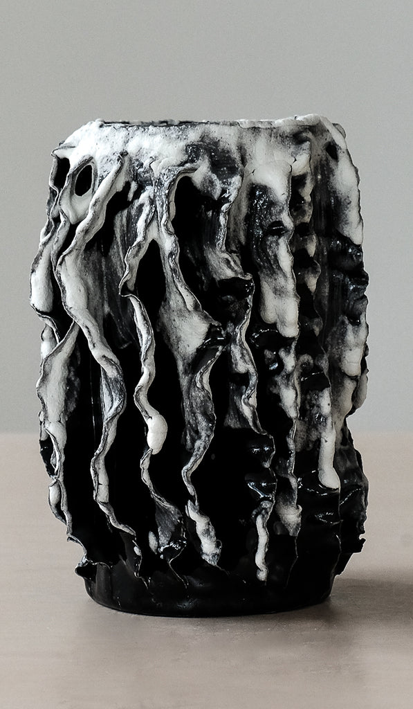 Nathalee Paolinelli Black Frost Ripple Vase