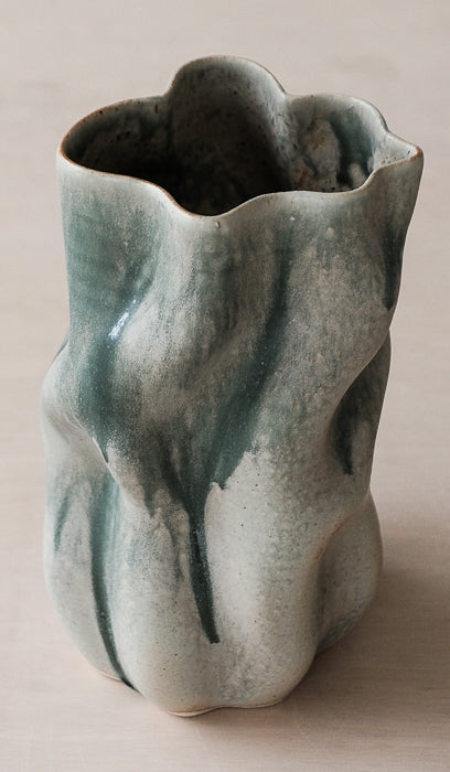 Clam Lab Wavy Green Ash Vessel