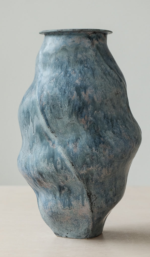 Dina No Light Blue Twist Vessel No. 16