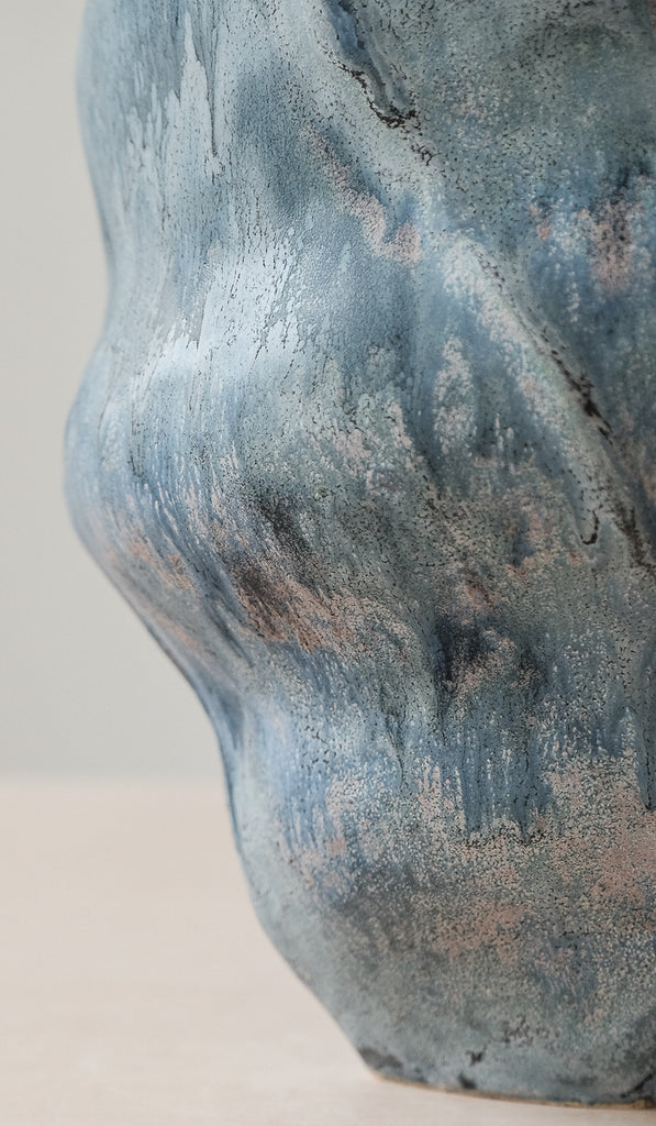 Dina No Light Blue Twist Vessel No. 16