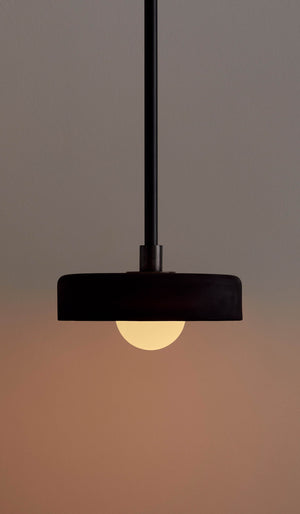 In Common With Black Ceramic Disc Pendant