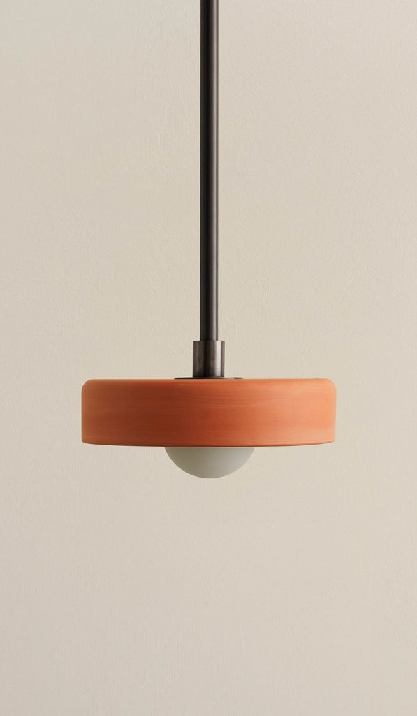 In Common With Terracotta Ceramic Disc Pendant
