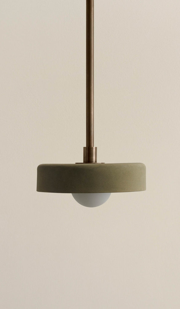 In Common With Green Ceramic Disc Pendant